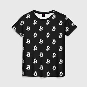 Женская футболка 3D с принтом BITCOIN CRYPTOCURRENCE (Z) в Кировске, 100% полиэфир ( синтетическое хлопкоподобное полотно) | прямой крой, круглый вырез горловины, длина до линии бедер | binance coin | bitcoin | blockchain | btc | cardano | crypto | ethereum | litecoin | polkadot | tether | xrp | биткоин | блокчейн | валюта | деньги | криптовалюта | майнер | майнинг | цифровая валюта | цифровое золото | эфир