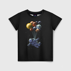 Детская футболка 3D с принтом Space Travel в Кировске, 100% гипоаллергенный полиэфир | прямой крой, круглый вырез горловины, длина до линии бедер, чуть спущенное плечо, ткань немного тянется | Тематика изображения на принте: drift | drifting | float | floating | galaxy | milky | moon | planet | ship | space | spaceship | star | suit | surfing | to | travel | way | галктика | дрейф | звезда | корабль | космический | космонавт | космос | луна | млечный | планета | путешествие |