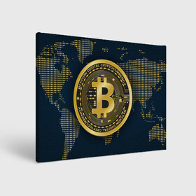 Холст прямоугольный с принтом БИТКОИН | BITCOIN в Кировске, 100% ПВХ |  | bitcoin | blockchain | btc | cardano | crypto | ethereum | polkadot | tether | xrp | бинанс | биткоин | блокчейн | валюта | деньги | криптовалюта | майнер | майнинг | цифровая валюта | цифровое золото | эфир