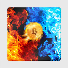 Магнит виниловый Квадрат с принтом БИТКОИН | BITCOIN FIRE в Кировске, полимерный материал с магнитным слоем | размер 9*9 см, закругленные углы | bitcoin | blockchain | btc | cardano | crypto | ethereum | polkadot | tether | xrp | бинанс | биткоин | блокчейн | валюта | деньги | криптовалюта | майнер | майнинг | цифровая валюта | цифровое золото | эфир