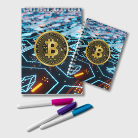 Блокнот с принтом БИТКОИН | BITCOIN в Кировске, 100% бумага | 48 листов, плотность листов — 60 г/м2, плотность картонной обложки — 250 г/м2. Листы скреплены удобной пружинной спиралью. Цвет линий — светло-серый
 | bitcoin | blockchain | btc | cardano | crypto | ethereum | polkadot | tether | xrp | бинанс | биткоин | блокчейн | валюта | деньги | криптовалюта | майнер | майнинг | цифровая валюта | цифровое золото | эфир