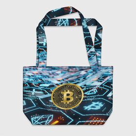 Пляжная сумка 3D с принтом БИТКОИН | BITCOIN в Кировске, 100% полиэстер | застегивается на металлическую кнопку; внутренний карман застегивается на молнию. Стенки укреплены специальным мягким материалом, чтобы защитить содержимое от несильных ударов
 | bitcoin | blockchain | btc | cardano | crypto | ethereum | polkadot | tether | xrp | бинанс | биткоин | блокчейн | валюта | деньги | криптовалюта | майнер | майнинг | цифровая валюта | цифровое золото | эфир