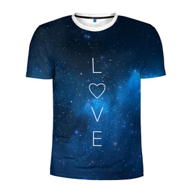 Мужская футболка 3D спортивная с принтом SPACE LOVE в Кировске, 100% полиэстер с улучшенными характеристиками | приталенный силуэт, круглая горловина, широкие плечи, сужается к линии бедра | Тематика изображения на принте: earth | galaxy | heart | love | mars | moon | nasa | planet | planets | space | specex | stars | sun | universe | вселенная | галактика | звезда | звезды | земля | космическая | космос | луна | любовь | марс | млечный | наса | планета | планеты | путь