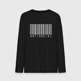 Мужской лонгслив хлопок с принтом ANTISOCIAL в Кировске, 100% хлопок |  | anti | antisocial | barcode | club | code | girl | girls | human | man | qr | social | woman | антисоциал | антисоциальный | клуб | код | люди | человек | штрих