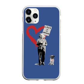 Чехол для iPhone 11 Pro матовый с принтом Любовь это ответ | Banksy в Кировске, Силикон |  | art | banksy | street art | арт | бэнкси | граффити | со смыслом | сосмыслом | стритарт