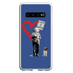 Чехол для Samsung Galaxy S10 с принтом Любовь это ответ | Banksy в Кировске, Силикон | Область печати: задняя сторона чехла, без боковых панелей | Тематика изображения на принте: art | banksy | street art | арт | бэнкси | граффити | со смыслом | сосмыслом | стритарт