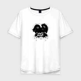 Мужская футболка хлопок Oversize с принтом Daft Punk в Кировске, 100% хлопок | свободный крой, круглый ворот, “спинка” длиннее передней части | daft punk | music | дафт панк | музыка | музыкальная группа | музыкант | робот