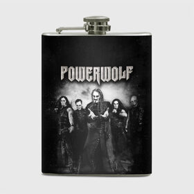 Фляга с принтом Powerwolf в Кировске, металлический корпус | емкость 0,22 л, размер 125 х 94 мм. Виниловая наклейка запечатывается полностью | heavy metal | metal | powerwolf | группы | метал | музыка | пауэр метал | рок | хеви метал