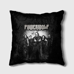 Подушка 3D с принтом Powerwolf в Кировске, наволочка – 100% полиэстер, наполнитель – холлофайбер (легкий наполнитель, не вызывает аллергию). | состоит из подушки и наволочки. Наволочка на молнии, легко снимается для стирки | Тематика изображения на принте: heavy metal | metal | powerwolf | группы | метал | музыка | пауэр метал | рок | хеви метал