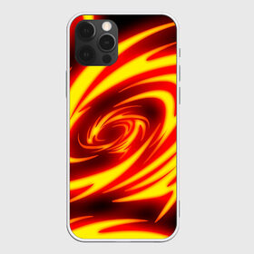 Чехол для iPhone 12 Pro Max с принтом ОГНЕННЫЕ ВОЛНЫ | FIRE STRIPES в Кировске, Силикон |  | abstraction | geometry | hexagon | neon | paints | stripes | texture | triangle | абстракция | брызги | геометрия | краски | неон | соты | текстура