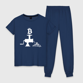 Женская пижама хлопок с принтом БИТКОИН МЯСОРУБКА | BITCOIN (Z) в Кировске, 100% хлопок | брюки и футболка прямого кроя, без карманов, на брюках мягкая резинка на поясе и по низу штанин | binance coin | bitcoin | blockchain | btc | cardano | crypto | ethereum | litecoin | polkadot | tether | xrp | биткоин | блокчейн | валюта | деньги | криптовалюта | майнер | майнинг | цифровая валюта | цифровое золото | эфир