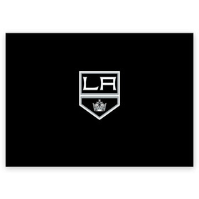 Поздравительная открытка с принтом Лос-Анджелес Кингз (Форма1) в Кировске, 100% бумага | плотность бумаги 280 г/м2, матовая, на обратной стороне линовка и место для марки
 | Тематика изображения на принте: nhl | кингз форма | лос анджелес кингз | нхл | хоккей
