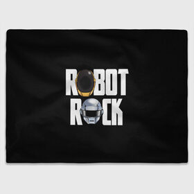 Плед 3D с принтом Robot Rock в Кировске, 100% полиэстер | закругленные углы, все края обработаны. Ткань не мнется и не растягивается | cyberpunk | daft | daftpunk | electronic | get | guy | guy manuel | human | lucky | music | punk | robot | rock | thomas | дафт | дафтпанк | киберпанк | музыка | ню диско | панк | робот | рок | техно | томас | электро | электроник рок