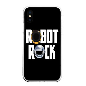 Чехол для iPhone XS Max матовый с принтом Robot Rock в Кировске, Силикон | Область печати: задняя сторона чехла, без боковых панелей | cyberpunk | daft | daftpunk | electronic | get | guy | guy manuel | human | lucky | music | punk | robot | rock | thomas | дафт | дафтпанк | киберпанк | музыка | ню диско | панк | робот | рок | техно | томас | электро | электроник рок