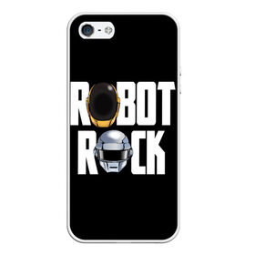 Чехол для iPhone 5/5S матовый с принтом Robot Rock в Кировске, Силикон | Область печати: задняя сторона чехла, без боковых панелей | cyberpunk | daft | daftpunk | electronic | get | guy | guy manuel | human | lucky | music | punk | robot | rock | thomas | дафт | дафтпанк | киберпанк | музыка | ню диско | панк | робот | рок | техно | томас | электро | электроник рок