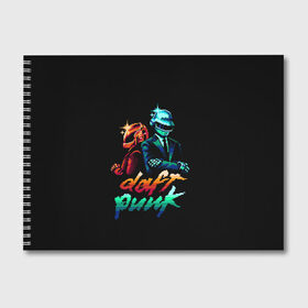 Альбом для рисования с принтом Daft Punk в Кировске, 100% бумага
 | матовая бумага, плотность 200 мг. | cyberpunk | daft | daftpunk | electronic | get | guy | guy manuel | human | lucky | music | punk | robot | rock | thomas | дафт | дафтпанк | киберпанк | музыка | ню диско | панк | робот | рок | техно | томас | электро | электроник рок