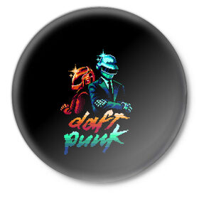 Значок с принтом Daft Punk в Кировске,  металл | круглая форма, металлическая застежка в виде булавки | cyberpunk | daft | daftpunk | electronic | get | guy | guy manuel | human | lucky | music | punk | robot | rock | thomas | дафт | дафтпанк | киберпанк | музыка | ню диско | панк | робот | рок | техно | томас | электро | электроник рок
