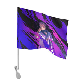 Флаг для автомобиля с принтом Магическая битва в Кировске, 100% полиэстер | Размер: 30*21 см | anime | jujutsu kaisen | аниме | годжо | итадори юдзи | магическая битва | мегуми | сатору | сукуна | юта