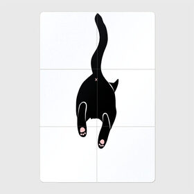 Магнитный плакат 2Х3 с принтом Убегающий кот в Кировске, Полимерный материал с магнитным слоем | 6 деталей размером 9*9 см | Тематика изображения на принте: animals | cat | kitty | meow | животные | звери | киса | киска | кот | котенок | кошак | кошачьи лапки | лапки | милые создания | минимализм | мультяшный | мур | мяу | питомец | попка котика | прыжок | рисунок