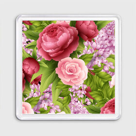 Магнит 55*55 с принтом ЦВЕТЫ / FLOWERS / 8 МАРТА в Кировске, Пластик | Размер: 65*65 мм; Размер печати: 55*55 мм | chery | flowers | japan | roses | sakura | вишня | растения | розы | ромашка | сакура | тюльпаны | цветы | цветы сакуры | япония