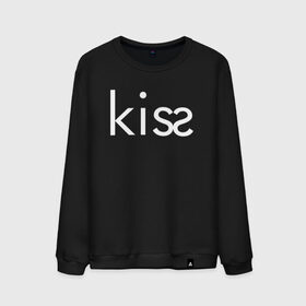 Мужской свитшот хлопок с принтом KISS | ПОЦЕЛУЙ в Кировске, 100% хлопок |  | creative | kiss | love | lovers | me | minimalism | креатив | креативная | любовь | минимал | минимализм | надпись | поцелуи | текст | целовать