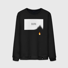 Мужской свитшот хлопок с принтом BURN в Кировске, 100% хлопок |  | burn | creative | fire | flame | minimalism | горение | гореть | жечь | креатив | креативная | минимал | минимализм | надпись | огонь | пламя | текст