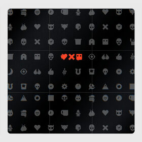 Магнитный плакат 3Х3 с принтом Любовь, смерть и роботы в Кировске, Полимерный материал с магнитным слоем | 9 деталей размером 9*9 см | love death and robots | иконка | кибер | логотип | любовь | мультик | нетфликс | подарок | робот | сериал | символ | черный