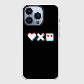 Чехол для iPhone 13 Pro с принтом Любовь, смерть и роботы в Кировске,  |  | 3d | 3д | love death and robots | иконка | кибер | логотип | любовь | мультик | нетфликс | подарок | робот | сериал | символ | черный