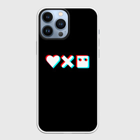 Чехол для iPhone 13 Pro Max с принтом Любовь, смерть и роботы в Кировске,  |  | 3d | 3д | love death and robots | иконка | кибер | логотип | любовь | мультик | нетфликс | подарок | робот | сериал | символ | черный