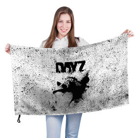 Флаг 3D с принтом DayZ в Кировске, 100% полиэстер | плотность ткани — 95 г/м2, размер — 67 х 109 см. Принт наносится с одной стороны | dayz | dayz standalone | horror | survival | survival horror | выживание | дейз | дейзи | логотипы игр | онлайн игры | хоррор