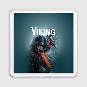 Магнит 55*55 с принтом Viking в Кировске, Пластик | Размер: 65*65 мм; Размер печати: 55*55 мм | drakkar | valhalla | valheim | viking | vikings | валхэйм | вальгала | вальхала | вальхейм | викинг | викинги | драккар