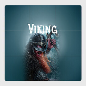 Магнитный плакат 3Х3 с принтом Viking в Кировске, Полимерный материал с магнитным слоем | 9 деталей размером 9*9 см | drakkar | valhalla | valheim | viking | vikings | валхэйм | вальгала | вальхала | вальхейм | викинг | викинги | драккар