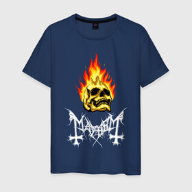 Мужская футболка хлопок с принтом MAYHEM в Кировске, 100% хлопок | прямой крой, круглый вырез горловины, длина до линии бедер, слегка спущенное плечо. | mayhem | metal | rock | the true mayhem. | блэк метал | дэд | мертвый | метал | музыка | мэйхем | рок