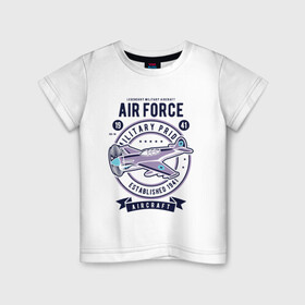 Детская футболка хлопок с принтом легендарный военный самолет в Кировске, 100% хлопок | круглый вырез горловины, полуприлегающий силуэт, длина до линии бедер | aircraft | military | военный | самолет