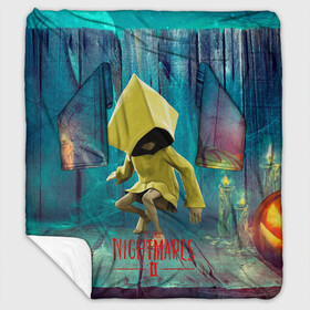 Плед с рукавами с принтом Little Nightmares 2 в Кировске, 100% полиэстер | Закругленные углы, все края обработаны. Ткань не мнется и не растягивается. Размер 170*145 | little nightmares | страшилка | страшная игра | ужас | хоррор