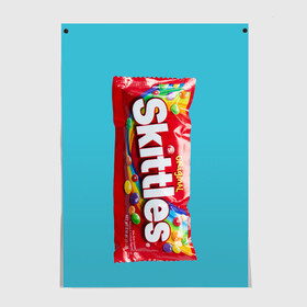 Постер с принтом Skittles original в Кировске, 100% бумага
 | бумага, плотность 150 мг. Матовая, но за счет высокого коэффициента гладкости имеет небольшой блеск и дает на свету блики, но в отличии от глянцевой бумаги не покрыта лаком | original | skitls | skittles | оригинальные | ориджнл | скитлс | упаковка