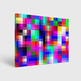 Холст прямоугольный с принтом РАЗНОЦВЕТНЫЕ ПИКСЕЛИ / КУБЫ в Кировске, 100% ПВХ |  | abstraction | cube | geometry | hexagon | neon | paints | stripes | texture | triangle | абстракция | брызги | геометрия | краски | кубы | неон | соты | текстура