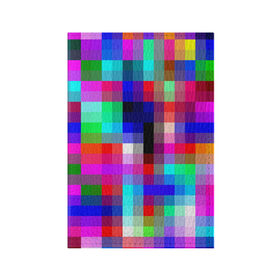 Обложка для паспорта матовая кожа с принтом РАЗНОЦВЕТНЫЕ ПИКСЕЛИ / КУБЫ в Кировске, натуральная матовая кожа | размер 19,3 х 13,7 см; прозрачные пластиковые крепления | Тематика изображения на принте: abstraction | cube | geometry | hexagon | neon | paints | stripes | texture | triangle | абстракция | брызги | геометрия | краски | кубы | неон | соты | текстура