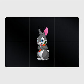 Магнитный плакат 3Х2 с принтом ЗАЙКА в Кировске, Полимерный материал с магнитным слоем | 6 деталей размером 9*9 см | Тематика изображения на принте: bunny | cartoon | hare | rabbit | белый | зайчик | заяц | кролик | морковка | мультик | серый