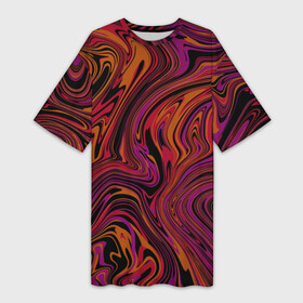 Платье-футболка 3D с принтом Purple abstract в Кировске,  |  | abstract | абстракция | пурпурный цвет | розовый цвет | фиалка