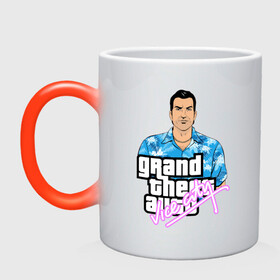 Кружка хамелеон с принтом Grand Theft Auto Vice City в Кировске, керамика | меняет цвет при нагревании, емкость 330 мл | 4 | 5 | five | games | grand theft auto | gta | gta v | los santos | online | rockstar | san andreas | великое авто воровство | гта | гташка | игры | логотип | лос сантос | майкл | мафия | ограбление | онлайн | пеф | рокстар | самп | сан андреас 