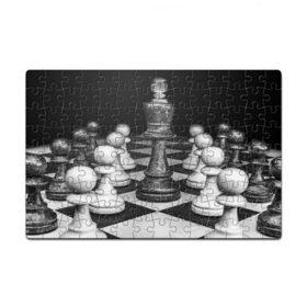 Пазл магнитный 126 элементов с принтом Шахматы в Кировске, полимерный материал с магнитным слоем | 126 деталей, размер изделия —  180*270 мм | Тематика изображения на принте: доска | игра | игровая | игры | короли | король | логика | настольная | настольные | пешка | пешки | спорт | туча | шахматный | шахматы