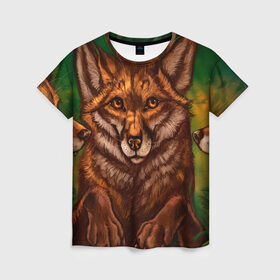 Женская футболка 3D с принтом Лисы в Кировске, 100% полиэфир ( синтетическое хлопкоподобное полотно) | прямой крой, круглый вырез горловины, длина до линии бедер | fox | foxy | животное | звери | лиса | лисенок | лисичка | милая | рыжая | фокс