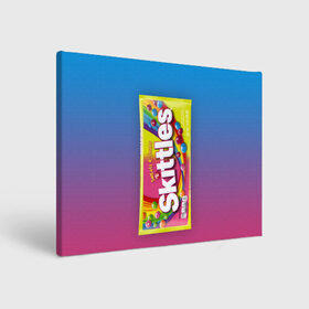Холст прямоугольный с принтом Skittles | Желтый в Кировске, 100% ПВХ |  | skittles | sweet sours | yellow | градиент | желтый | красный | радуга | розовый | синий | скитлс | фиолетовый
