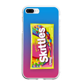 Чехол для iPhone 7Plus/8 Plus матовый с принтом Skittles | Желтый в Кировске, Силикон | Область печати: задняя сторона чехла, без боковых панелей | skittles | sweet sours | yellow | градиент | желтый | красный | радуга | розовый | синий | скитлс | фиолетовый
