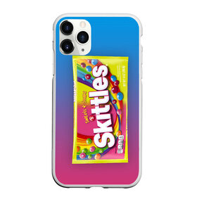 Чехол для iPhone 11 Pro матовый с принтом Skittles | Желтый в Кировске, Силикон |  | skittles | sweet sours | yellow | градиент | желтый | красный | радуга | розовый | синий | скитлс | фиолетовый