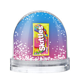 Снежный шар с принтом Skittles | Желтый в Кировске, Пластик | Изображение внутри шара печатается на глянцевой фотобумаге с двух сторон | skittles | sweet sours | yellow | градиент | желтый | красный | радуга | розовый | синий | скитлс | фиолетовый