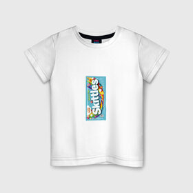 Детская футболка хлопок с принтом Skittles | Голубой в Кировске, 100% хлопок | круглый вырез горловины, полуприлегающий силуэт, длина до линии бедер | blue | freeze pop | limited edition | skittles | скитлс
