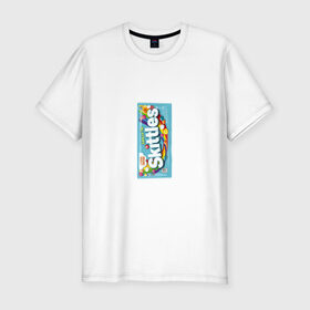 Мужская футболка хлопок Slim с принтом Skittles | Голубой в Кировске, 92% хлопок, 8% лайкра | приталенный силуэт, круглый вырез ворота, длина до линии бедра, короткий рукав | blue | freeze pop | limited edition | skittles | скитлс