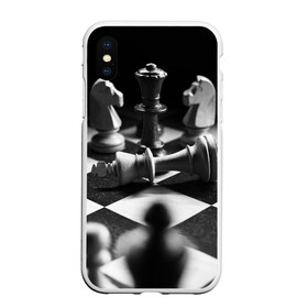 Чехол для iPhone XS Max матовый с принтом Шахматы в Кировске, Силикон | Область печати: задняя сторона чехла, без боковых панелей | доска | игра | игровая | игры | конь | короли | король | ладья | логика | настольная | настольные | пешка | пешки | спорт | туча | ферзь | шахматный | шахматы